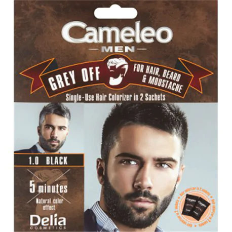 Cameleo Men Grey off 1.0 Black farba do włosów saszetka