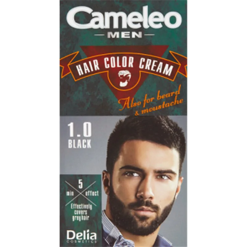 Cameleo Men Hair Color Cream 1.0 Black farba do włosów 30ml