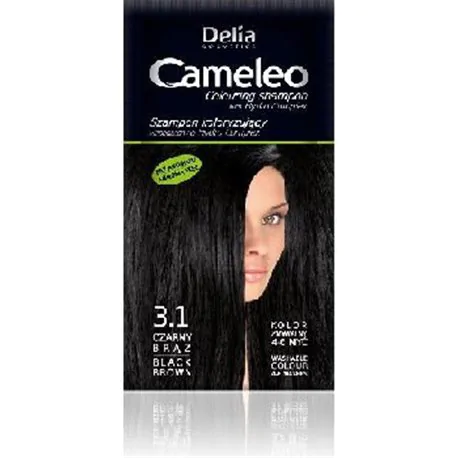 Cameleo szampon koloryzujący czarny brąz saszeka 3.1