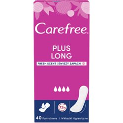 Carefree Plus Long Wkładki higieniczne świeży zapach 40 sztuk