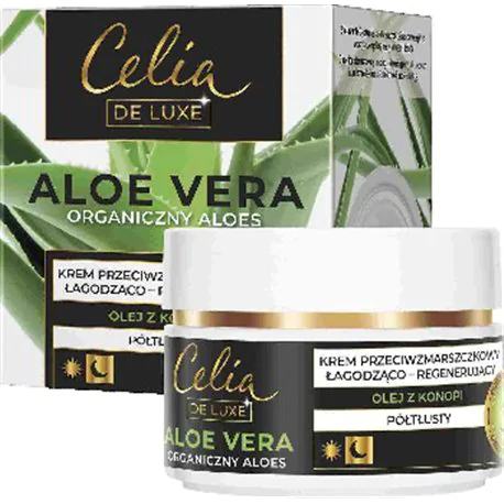 Celia Aloe Vera krem półtłusty przeciwzmarszczkowy łagodząco-regenerujący 50ml