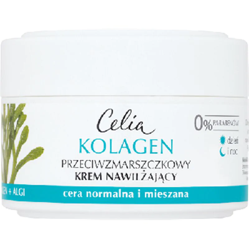Celia Kolagen Przeciwzmarszczkowy krem nawilżający z algami na dzień i noc 50 ml