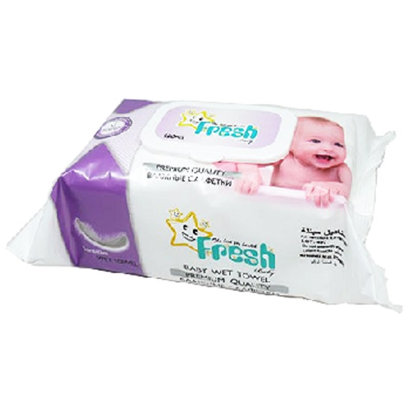 Chusteczki Nawilżane Fresh Baby A'120 Jumbo Pack z klipsem