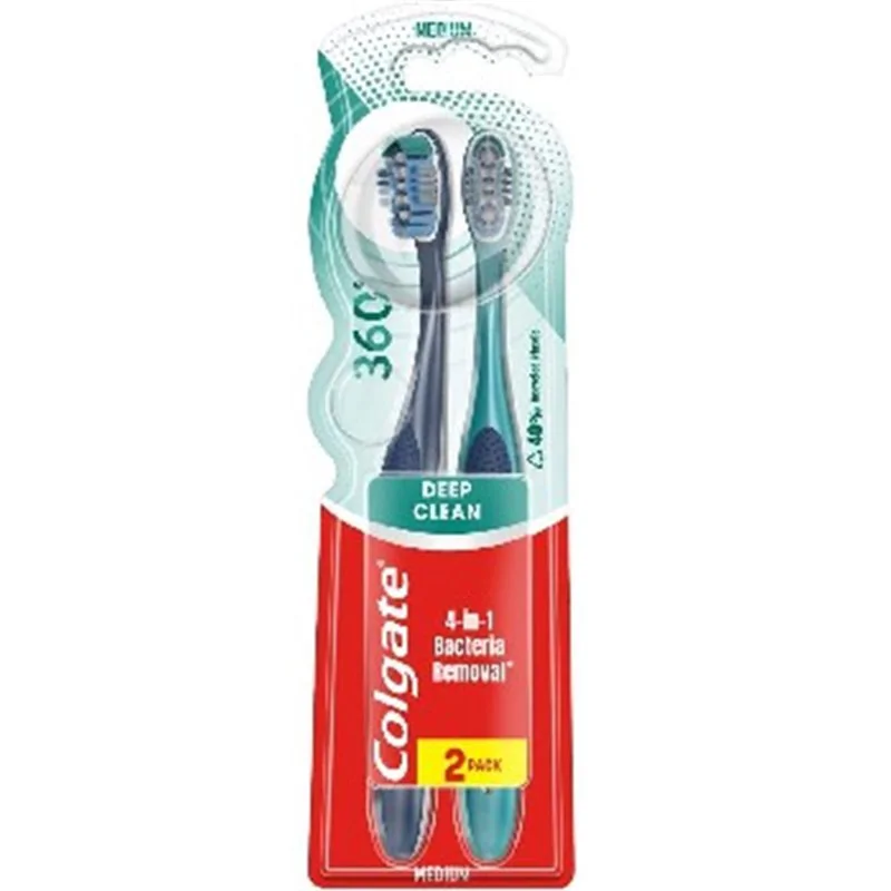 Colgate szczoteczka do zębów 360 Deep Clean Medium 2-Pack