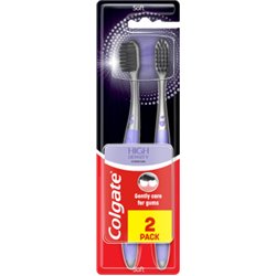 Colgate Szczoteczka do zębów High Density Charcoal miękka 2 sztuki