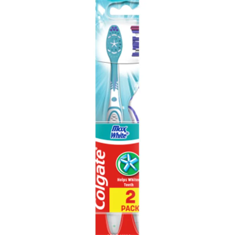 Colgate Szczoteczka do zębów Max White średnia 2 sztuki