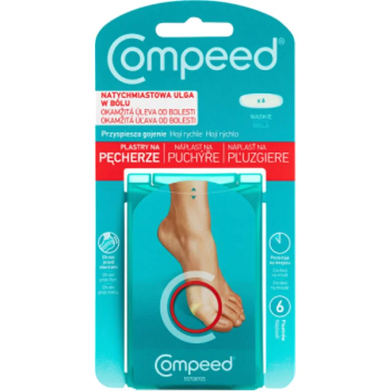 Compeed Plastry na pęcherze wąskie 6 sztuk