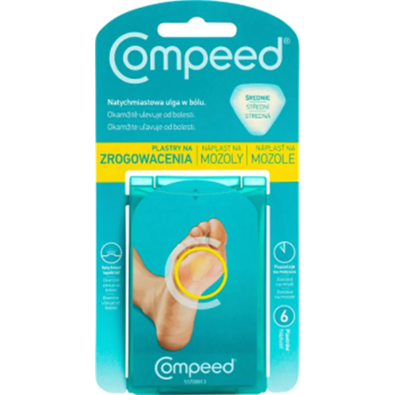 Compeed Plastry na zrogowacenia średnie 6 sztuk