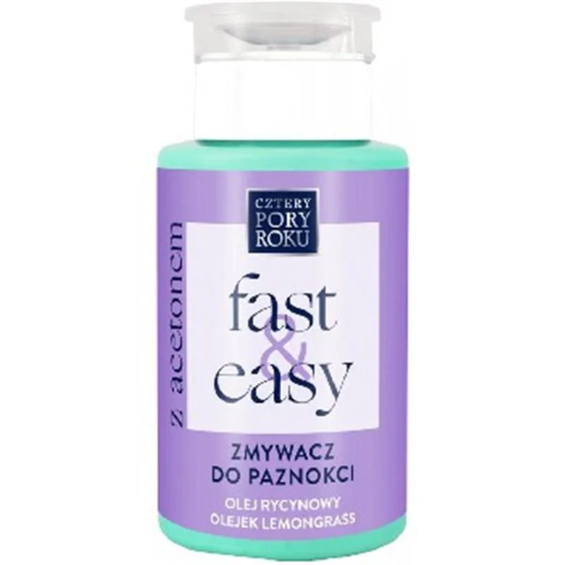 Cztery Pory Roku zmywacz do paznokci Fast&Easy z acetonem 200 ml 