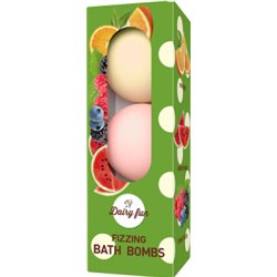 Dairy Fun kula do kąpieli 100g 3szt arbuz, owoce leśne, pomarańcza