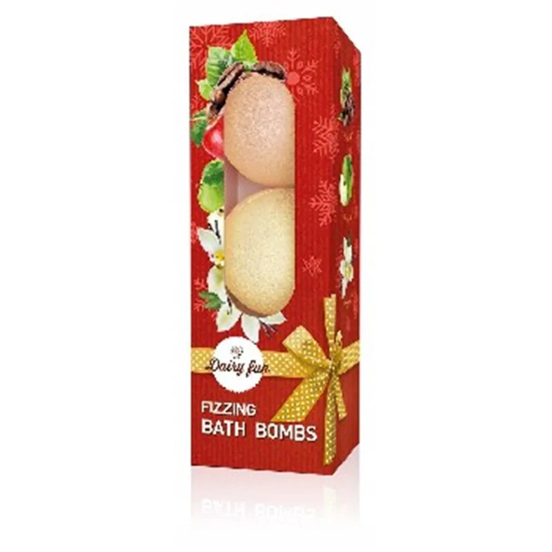 Dairy Fun X-Mass kula do kąpieli (wanilia, kawa, jabłko w karmelu) 100G 3 sztuki