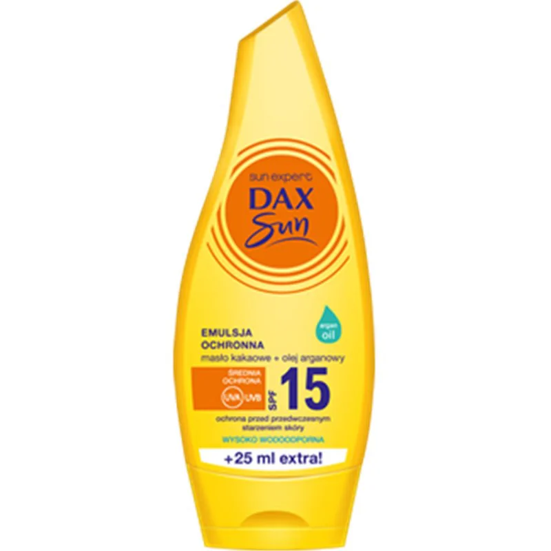 Dax Sun ochronna emulsja do opalania z masłem kakaowym i olejkiem arganowym SPF15 175ml