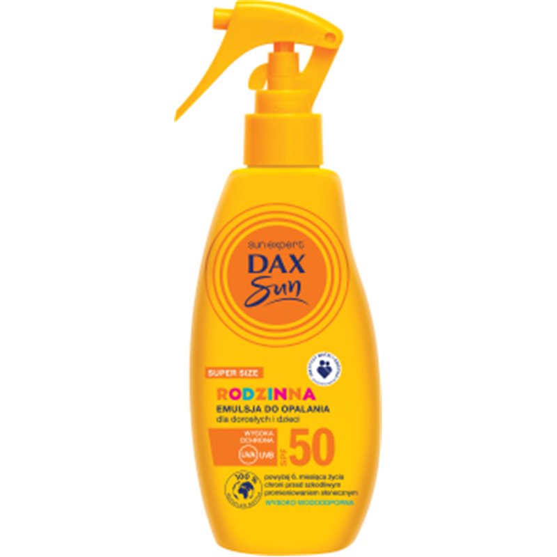 Dax Sun rodzinna emulsja dla dzieci i dorosłych SPF50 triger 200ml