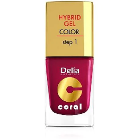 Delia Coral Hybrid Gel hybrydowy lakier do paznokci 06 wiśniowy