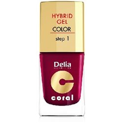 Delia Coral Hybrid Gel hybrydowy lakier do paznokci 12 bordowy