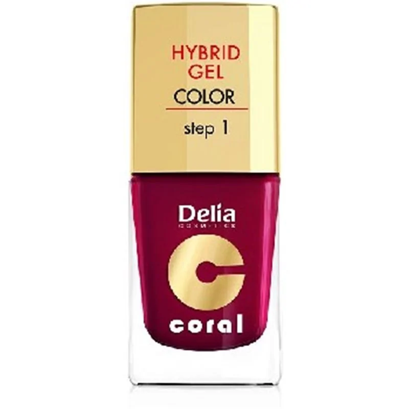 Delia Coral Hybrid Gel hybrydowy lakier do paznokci 12 bordowy