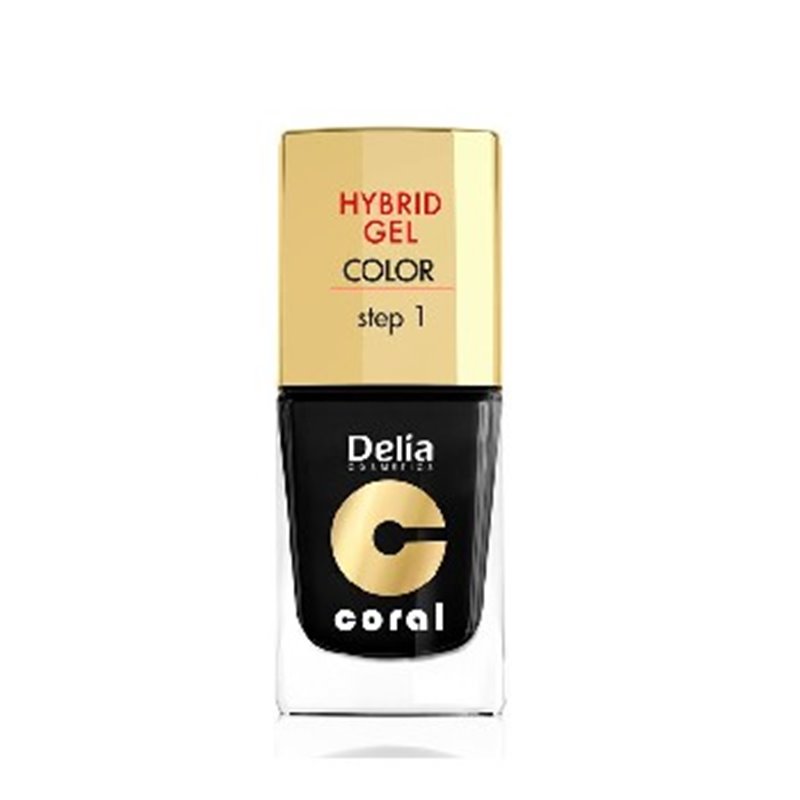 Delia Coral Hybrid Gel hybrydowy lakier do paznokci 26 Czarny
