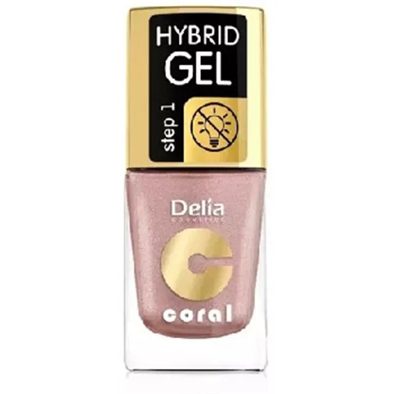 Delia Coral Hybrid Gel hybrydowy lakier do paznokci 34 Cielisty Perłowy