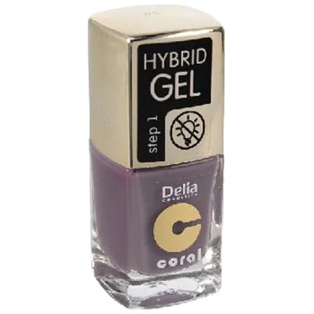 Delia Coral Hybrid Gel hybrydowy lakier do paznokci 46 Grey lila