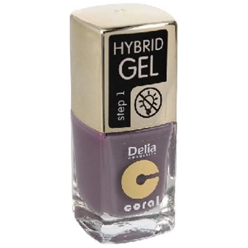 Delia Coral Hybrid Gel hybrydowy lakier do paznokci 46 Grey lila