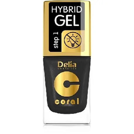 Delia Coral Hybrid Gel hybrydowy lakier do paznokci 64 złota czerń