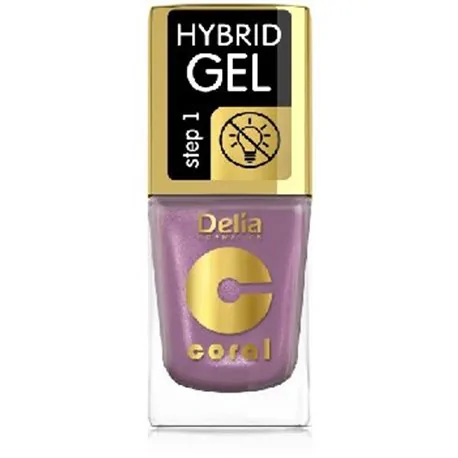 Delia Coral Hybrid Gel hybrydowy lakier do paznokci błyszczący fiolet 74