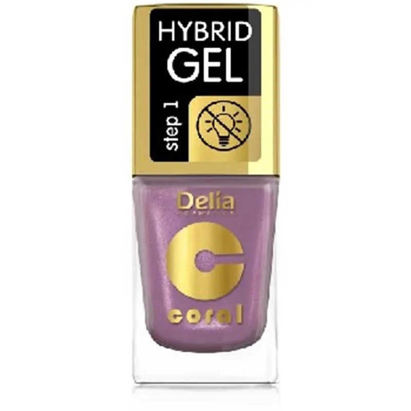 Delia Coral Hybrid Gel hybrydowy lakier do paznokci błyszczący fiolet 74