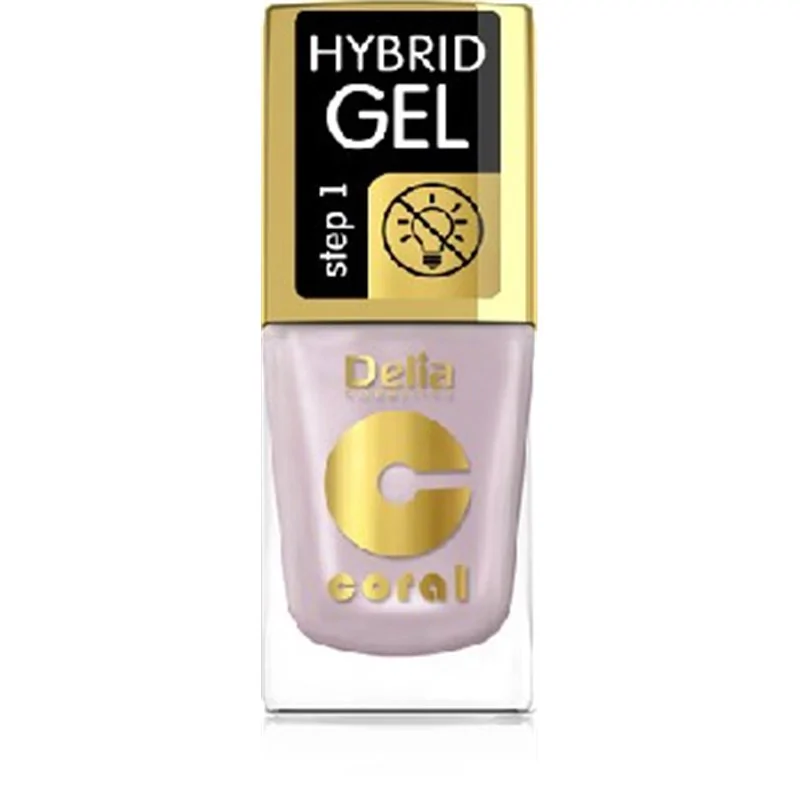 Delia Coral Hybrid Gel hybrydowy lakier do paznokci błyszczący jasny fiolet 66