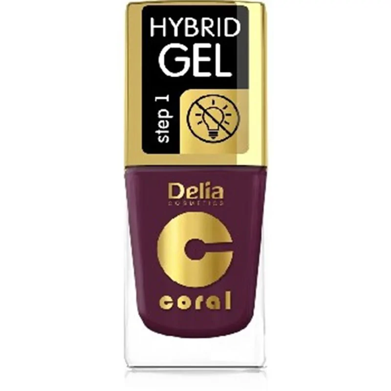 Delia Coral Hybrid Gel hybrydowy lakier do paznokci burgund 72