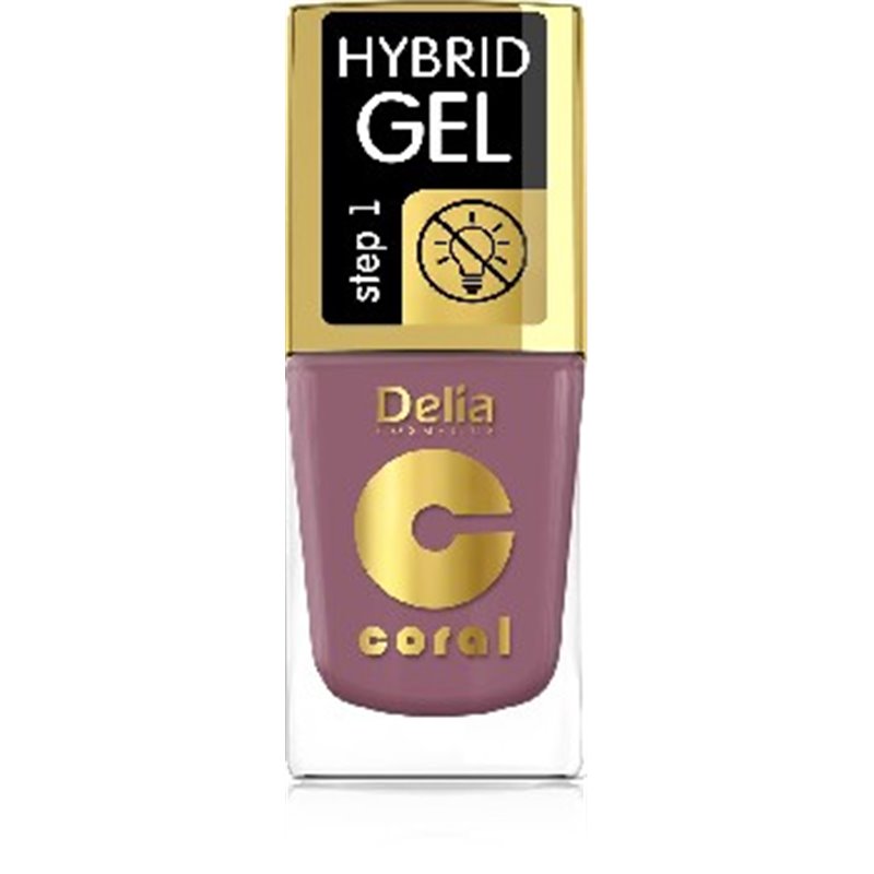 Delia Coral Hybrid Gel hybrydowy lakier do paznokci ciemny fiolet 69