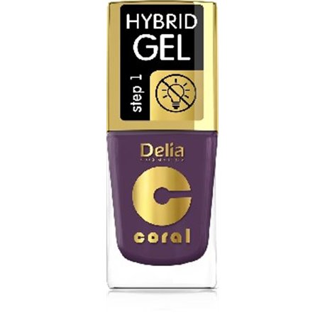 Delia Coral Hybrid Gel hybrydowy lakier do paznokci ciemny fiolet 80