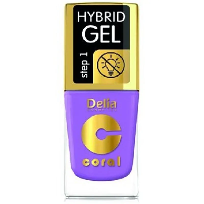 Delia Coral Hybrid Gel hybrydowy lakier do paznokci fioletowy 118