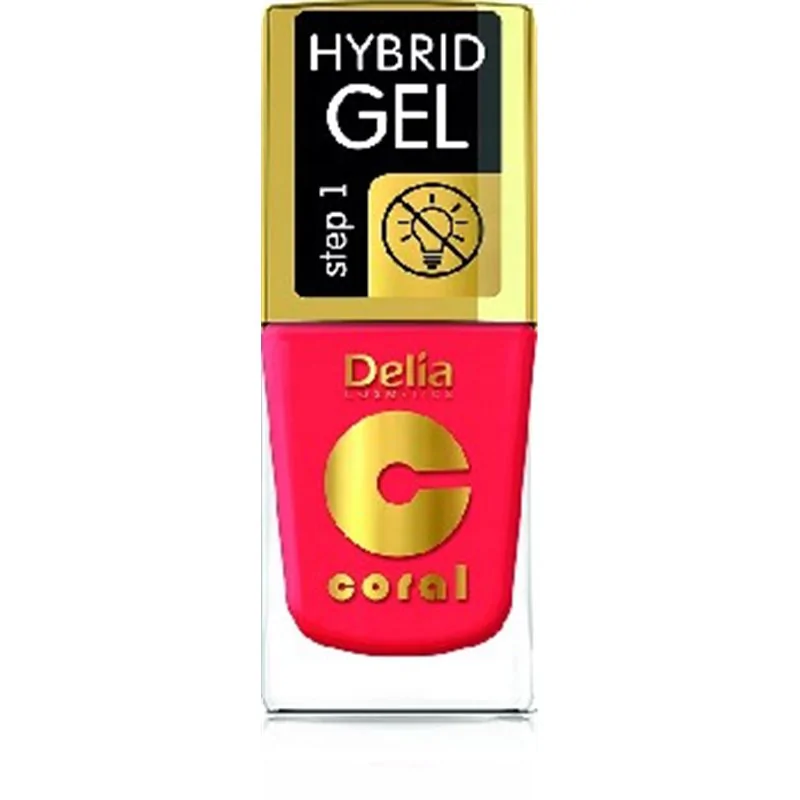 Delia Coral Hybrid Gel hybrydowy lakier do paznokci karmazyn 119