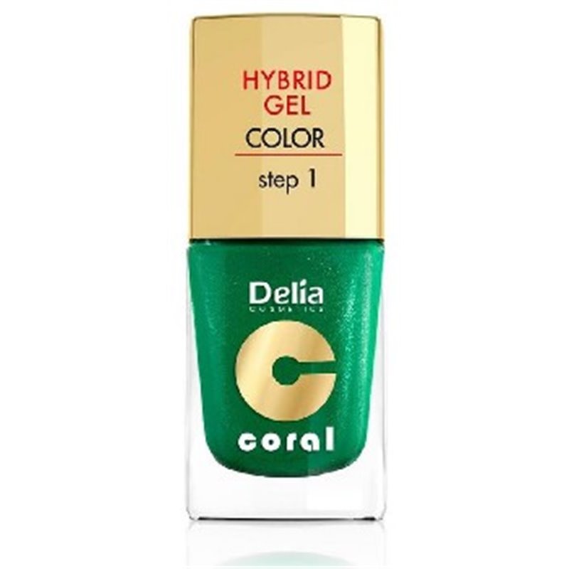 Delia Coral Hybrid Gel hybrydowy lakier do paznokci metaliczna zieleń 10 