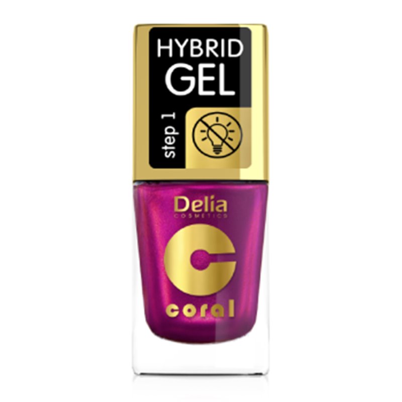 Delia Coral Hybrid Gel hybrydowy lakier do paznokci multirefleks wiśniowy metalic 108