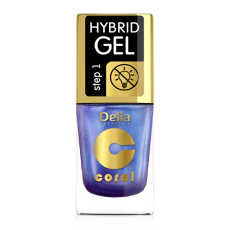 Delia Coral Hybrid Gel hybrydowy lakier do paznokci multirefleksy chabrowo-fioletowy 110