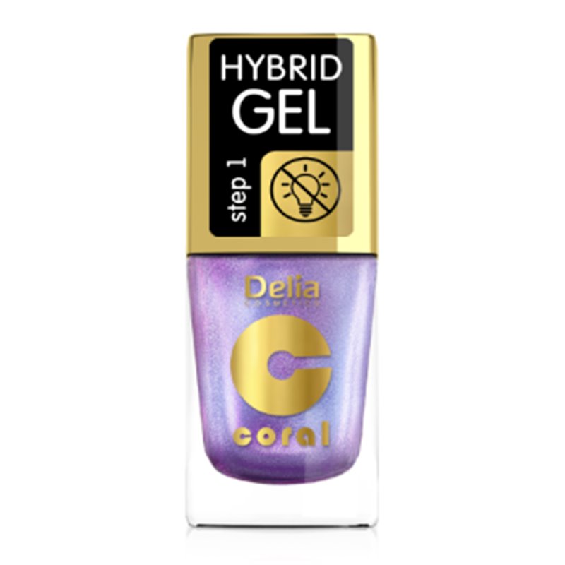Delia Coral Hybrid Gel hybrydowy lakier do paznokci multirefleksy fioletowy 106