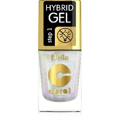 Delia Coral Hybrid Gel hybrydowy lakier do paznokci multirefleksy perłowy 104