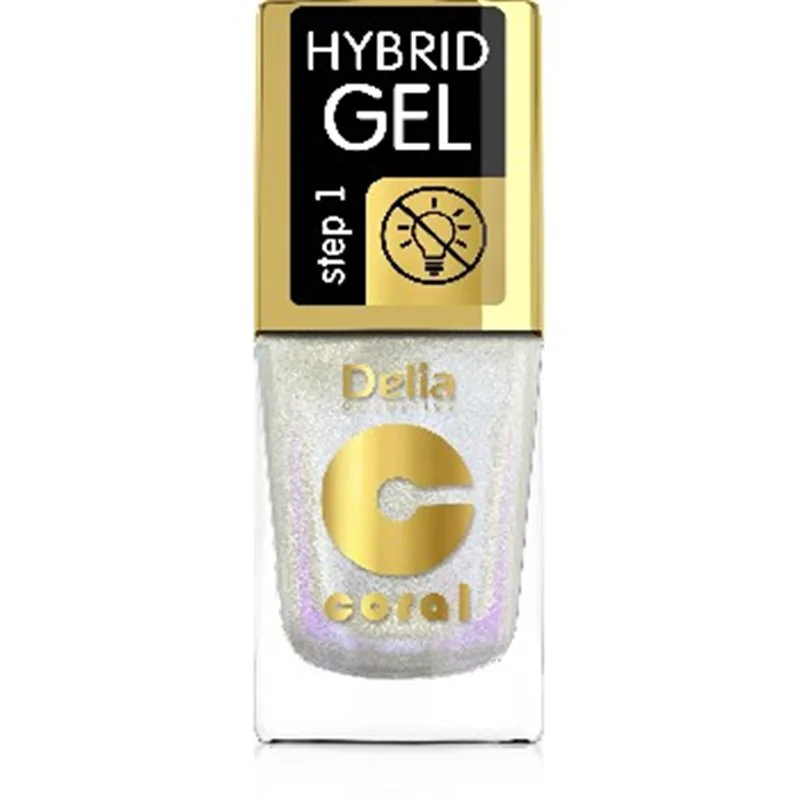 Delia Coral Hybrid Gel hybrydowy lakier do paznokci multirefleksy perłowy 104