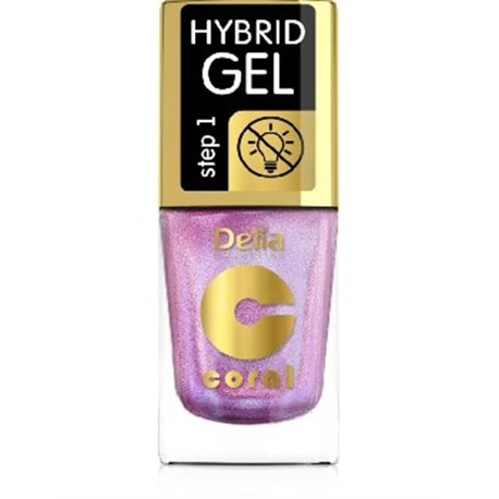 Delia Coral Hybrid Gel hybrydowy lakier do paznokci multirefleksy różowy 105