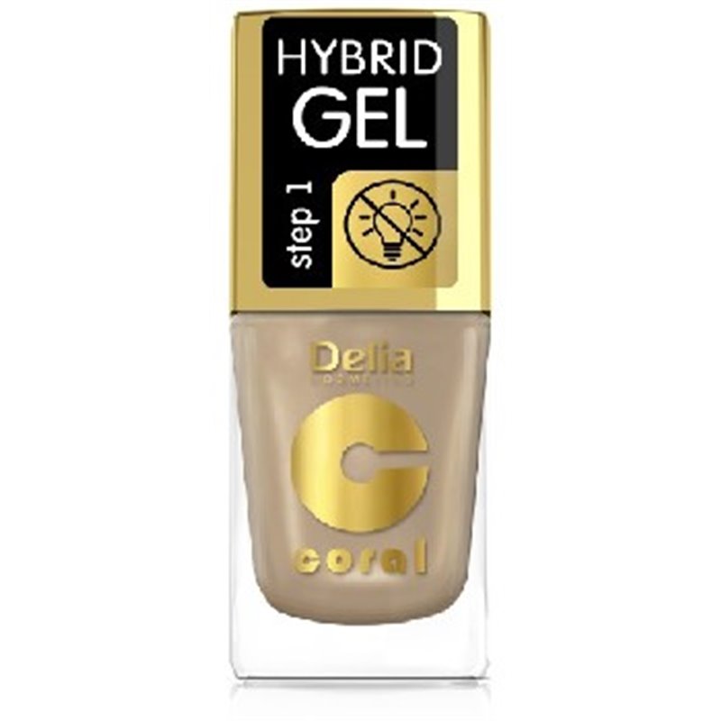 Delia Coral Hybrid Gel hybrydowy lakier do paznokci odcień brązu i beżu 73