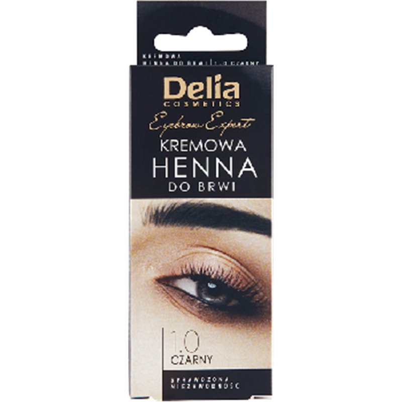 Delia Cosmetics Henna do brwi kremowa 1.0 czarny
