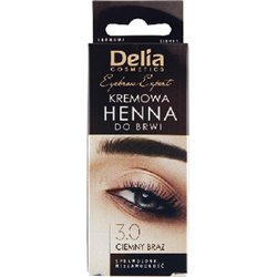 Delia Cosmetics Henna do brwi kremowa 3.0 ciemny brąz