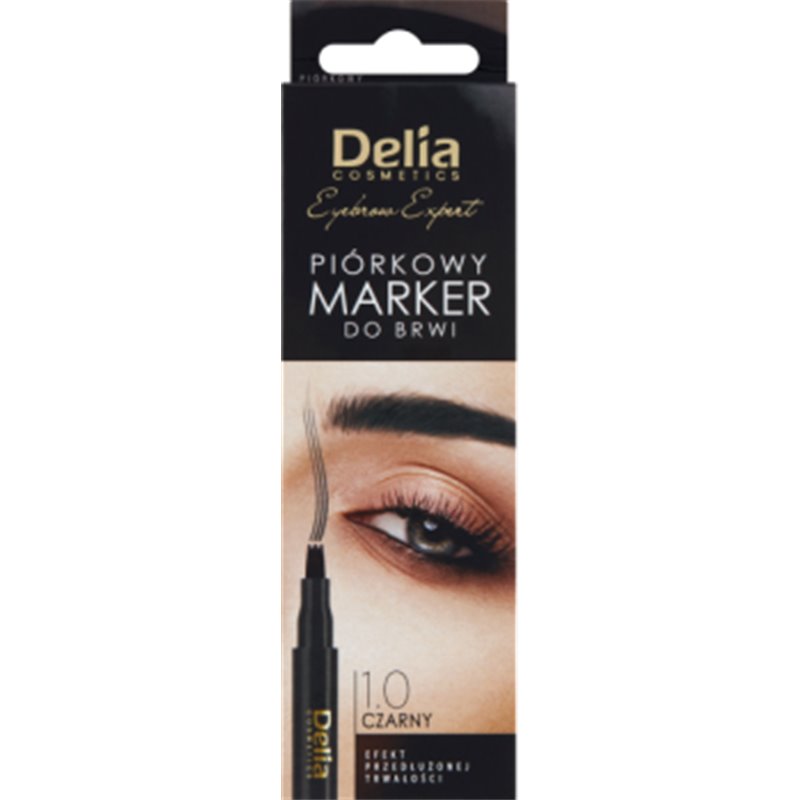Delia Eye Brow Expert piórkowy marker do brwi czarny