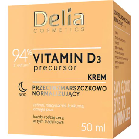 Delia Vitamina D3 krem przeciwzmarszczkowy do twarzy na noc 50ml