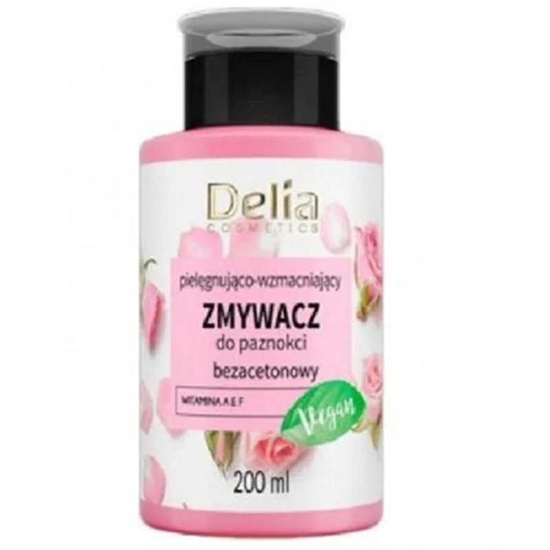 Delia zmywacz do paznokci pielęgnująco - wzmacniający bezacetonowy 200ml