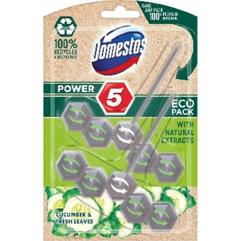 Domestos kostka Power 5 Cuccumber Fresh Leaves 2x55G