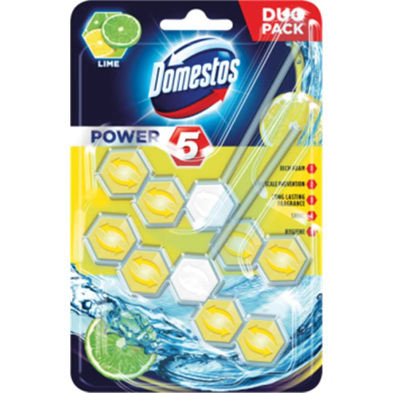 Domestos Power 5 Lime Kostka toaletowa 2 x 55 g