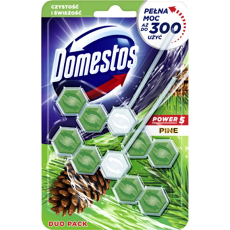 Domestos Power 5 Pine Kostka toaletowa 2 x 55 g