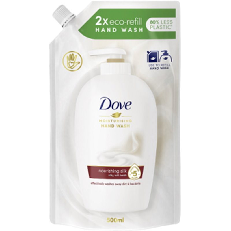 Dove Supreme Fine Silk Kremowe mydło w płynie opakowanie uzupełniające 500 ml